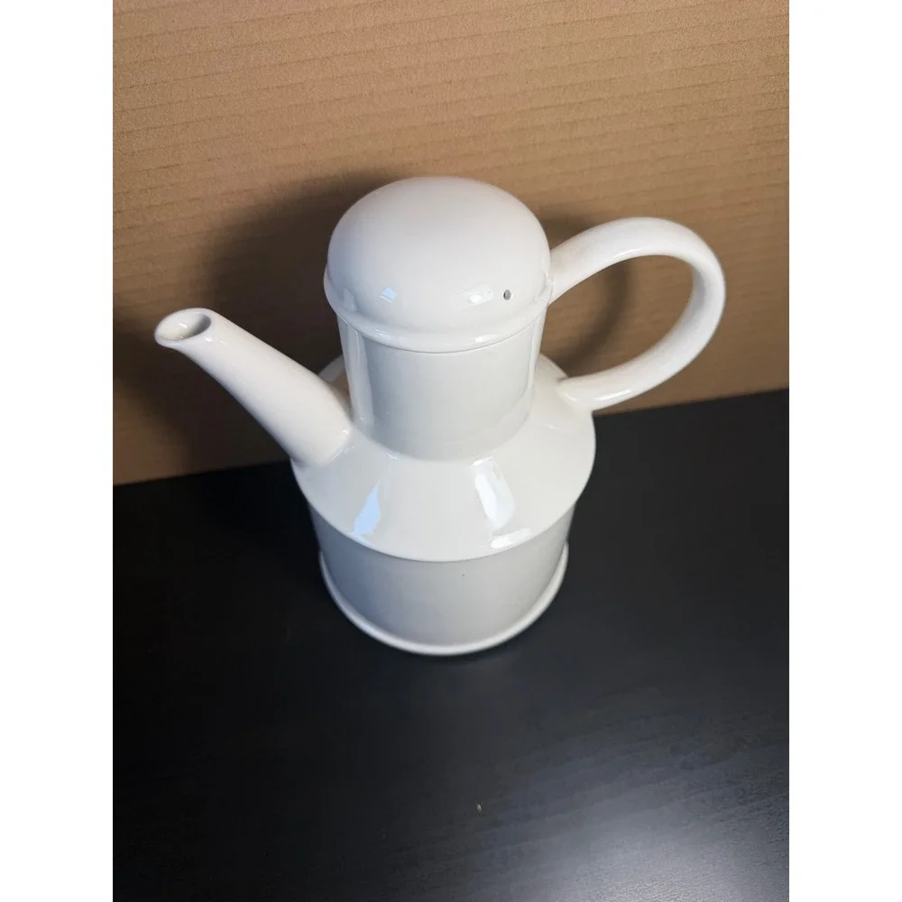 Stonehenge Midwinter White Ceramic Coffee Pot England Minimalist Teapot w/ Lid
